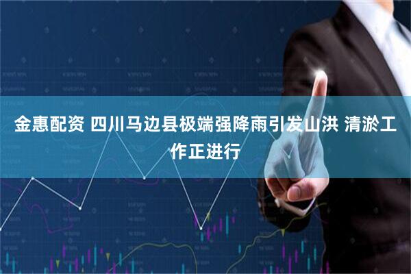 金惠配资 四川马边县极端强降雨引发山洪 清淤工作正进行